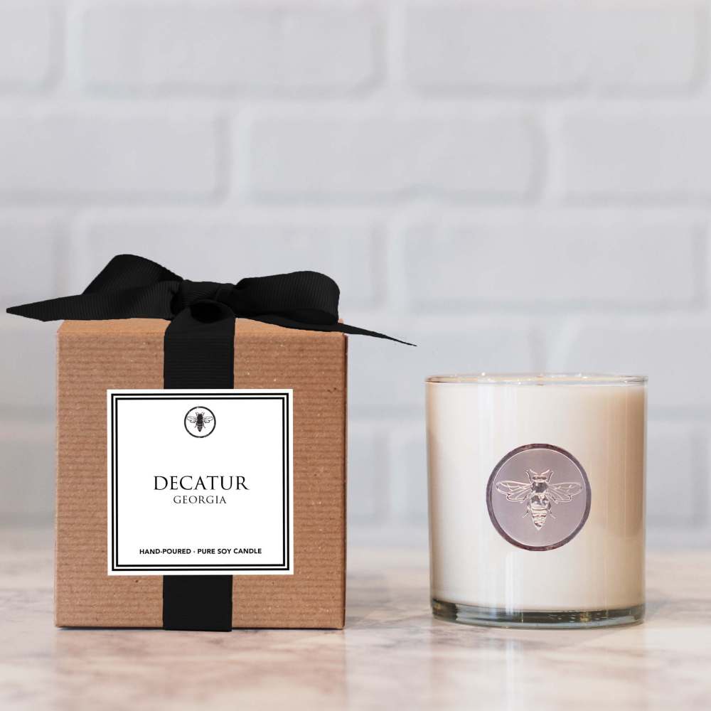 Hand poured Decatur Georgia pure soy candle