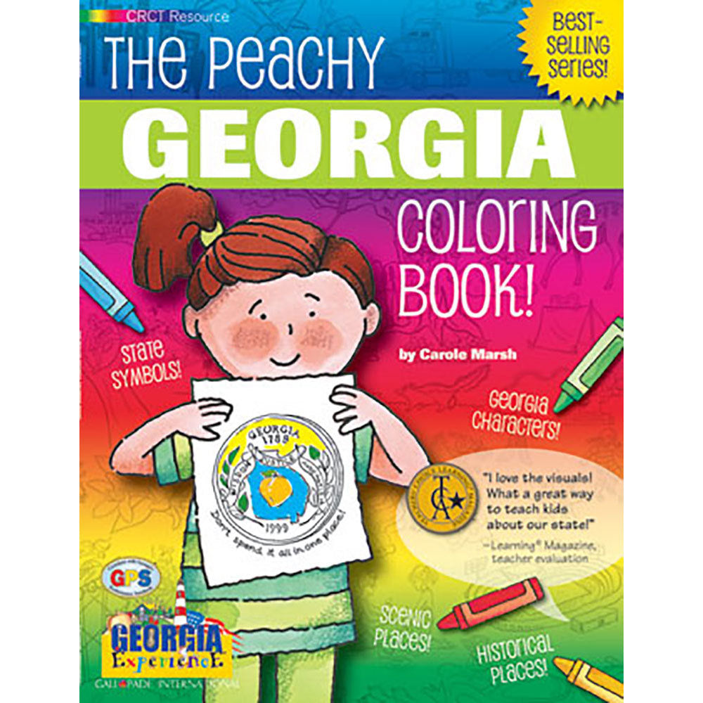 Georgia peachy coloring book featuring Georgia&
