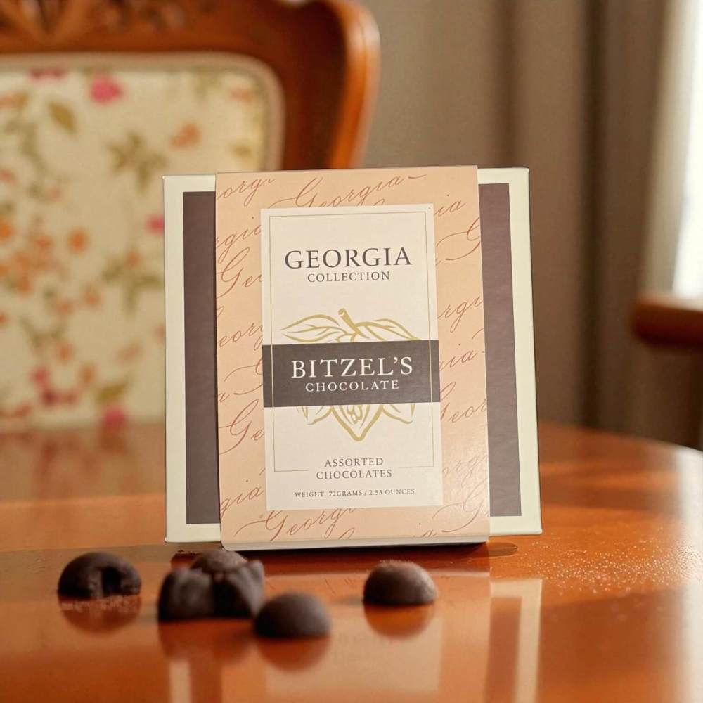 4-piece Georgia inspired chocolate collection in an elegant gift box