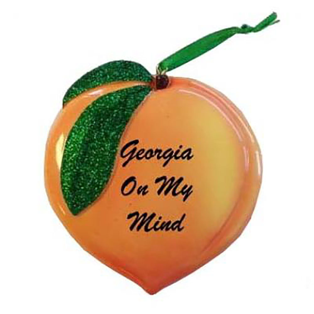 Georgia On My Mind Peach shaped Ornament