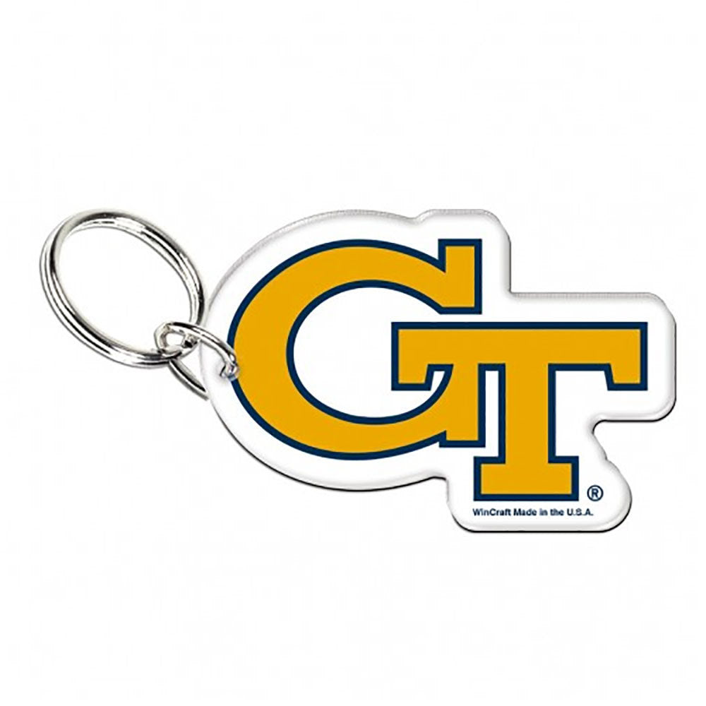 Georgia Tech keychain with gold GT