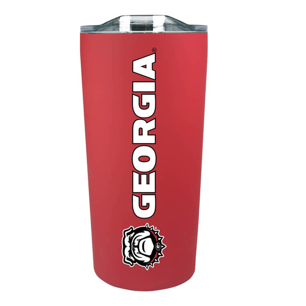 Red Georgia Bulldogs Travel Mug with UGA logo