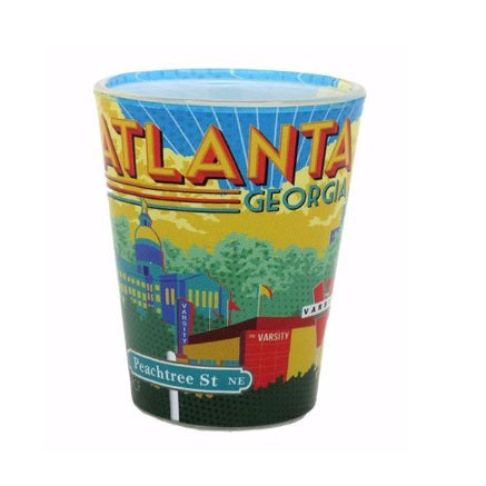 Colorful shot glass with &