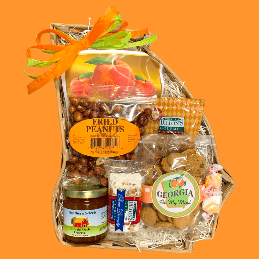 Georgia Shaped Gift Basket with Snacks