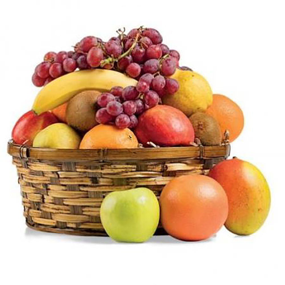 Fruit basket with assorted fruits 