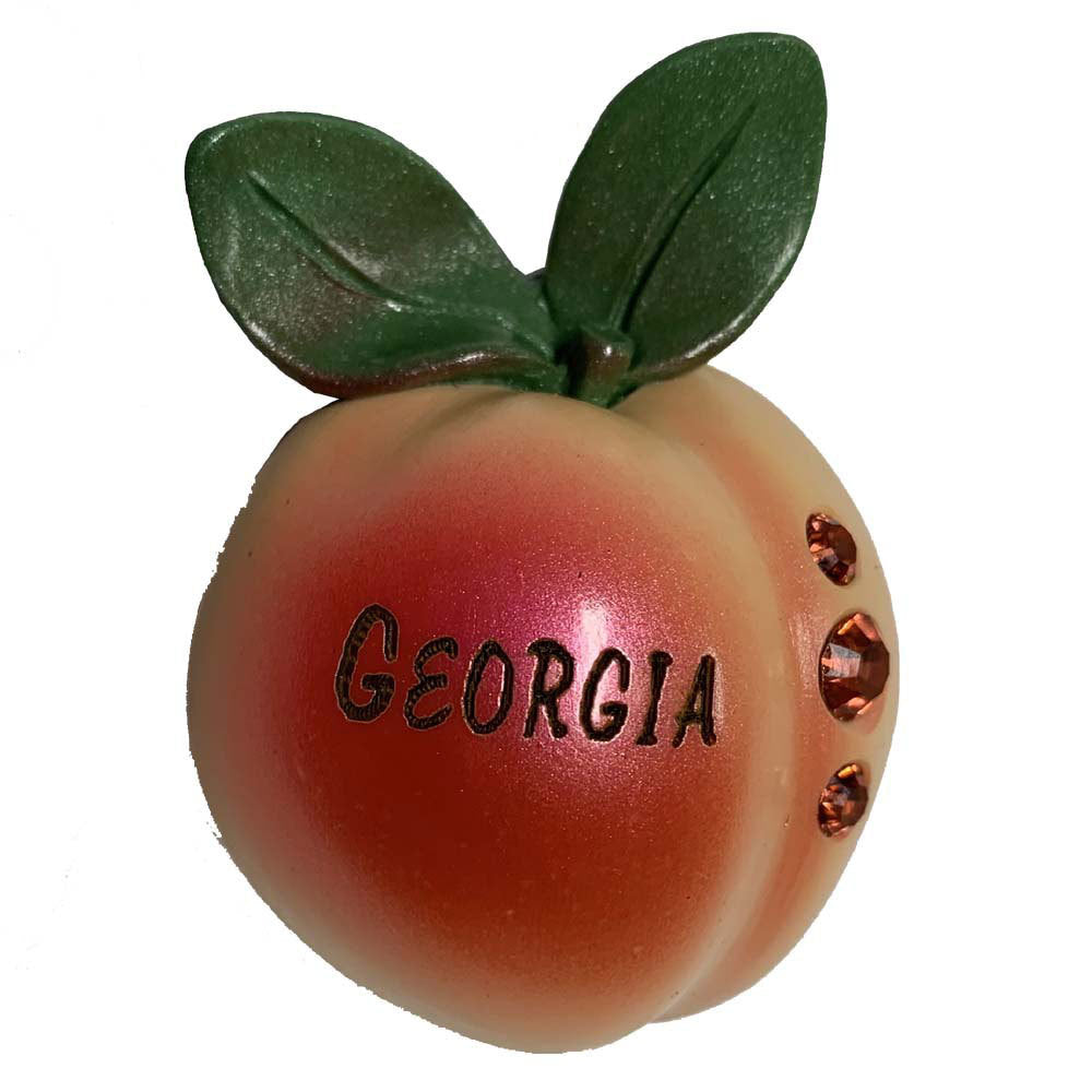 3d Georgia peach shaped magnet