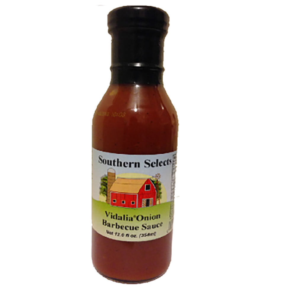 Vidalia Onion Barbecue Sauce in a 12 ounce glass bottle.