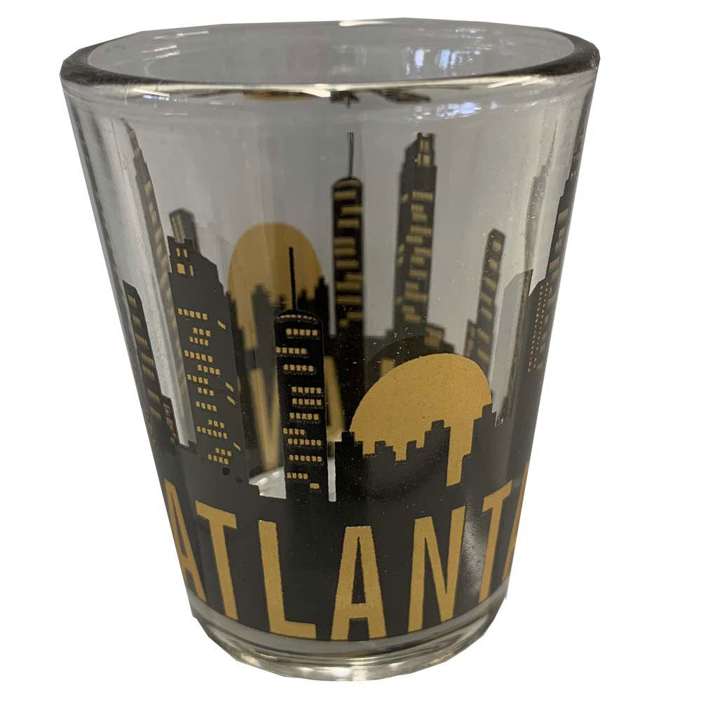 Black and Gold Georgia city of Atlanta shot glass