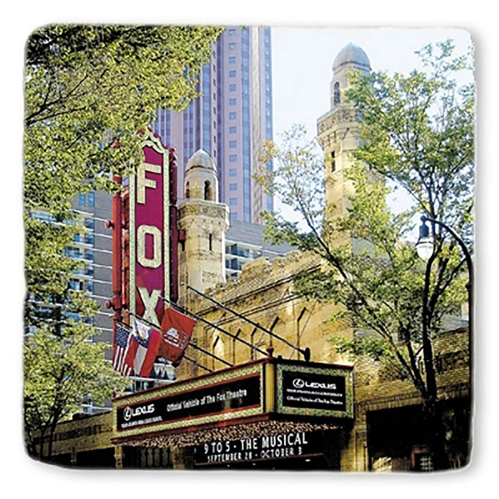 Square Fox Theatre marble coasters