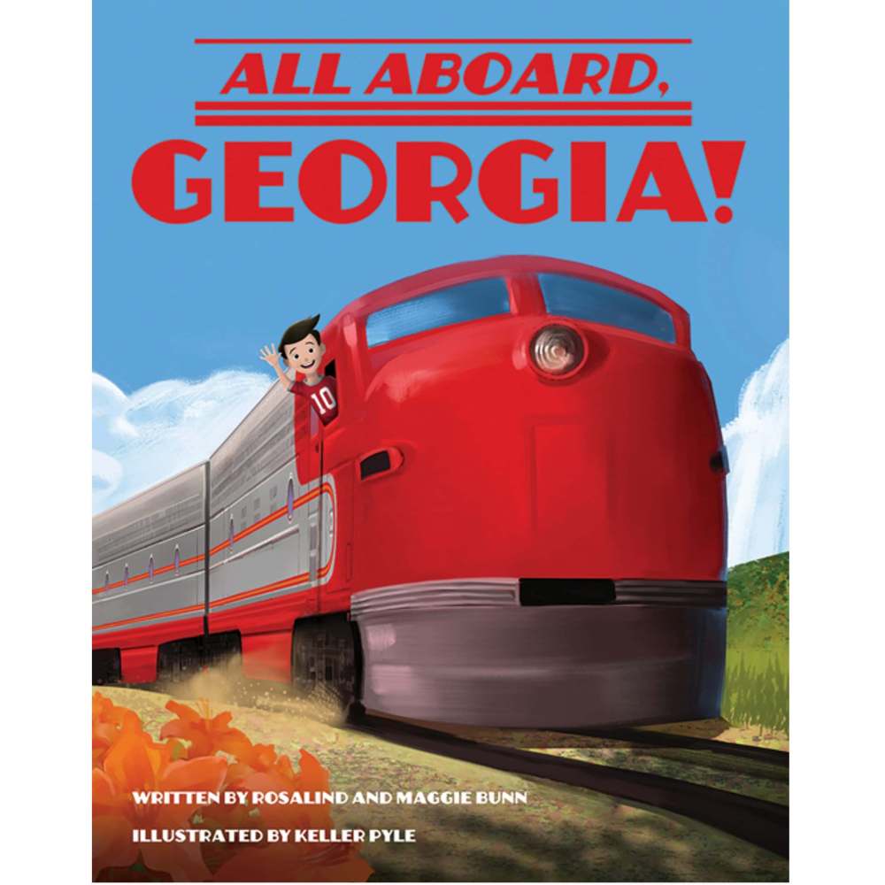 All Aboard Georgia Book with big red train on the cover
