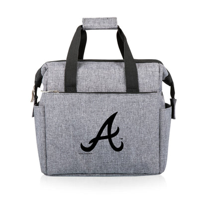 Grey cooler bag with Atlanta Braves logo on the front