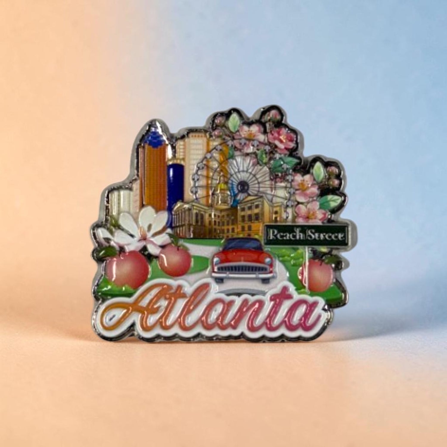 Atlanta Collage Metal Magnet