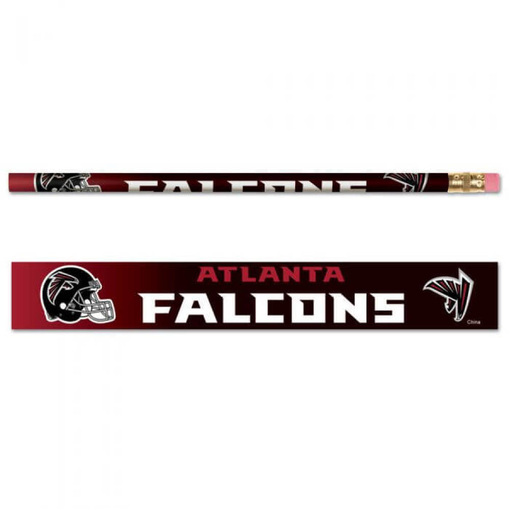 Atlanta Falcons Pencil with expanded view to show entire design with logo and helmet