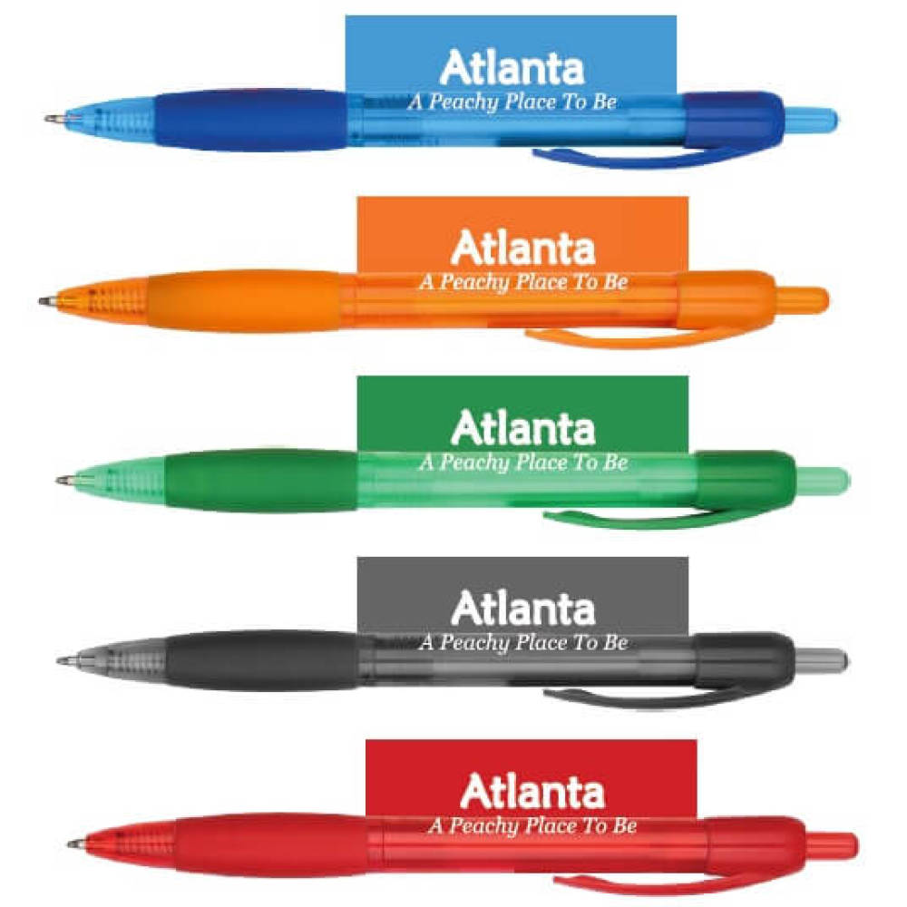 Atlanta ink pens shown in five colors