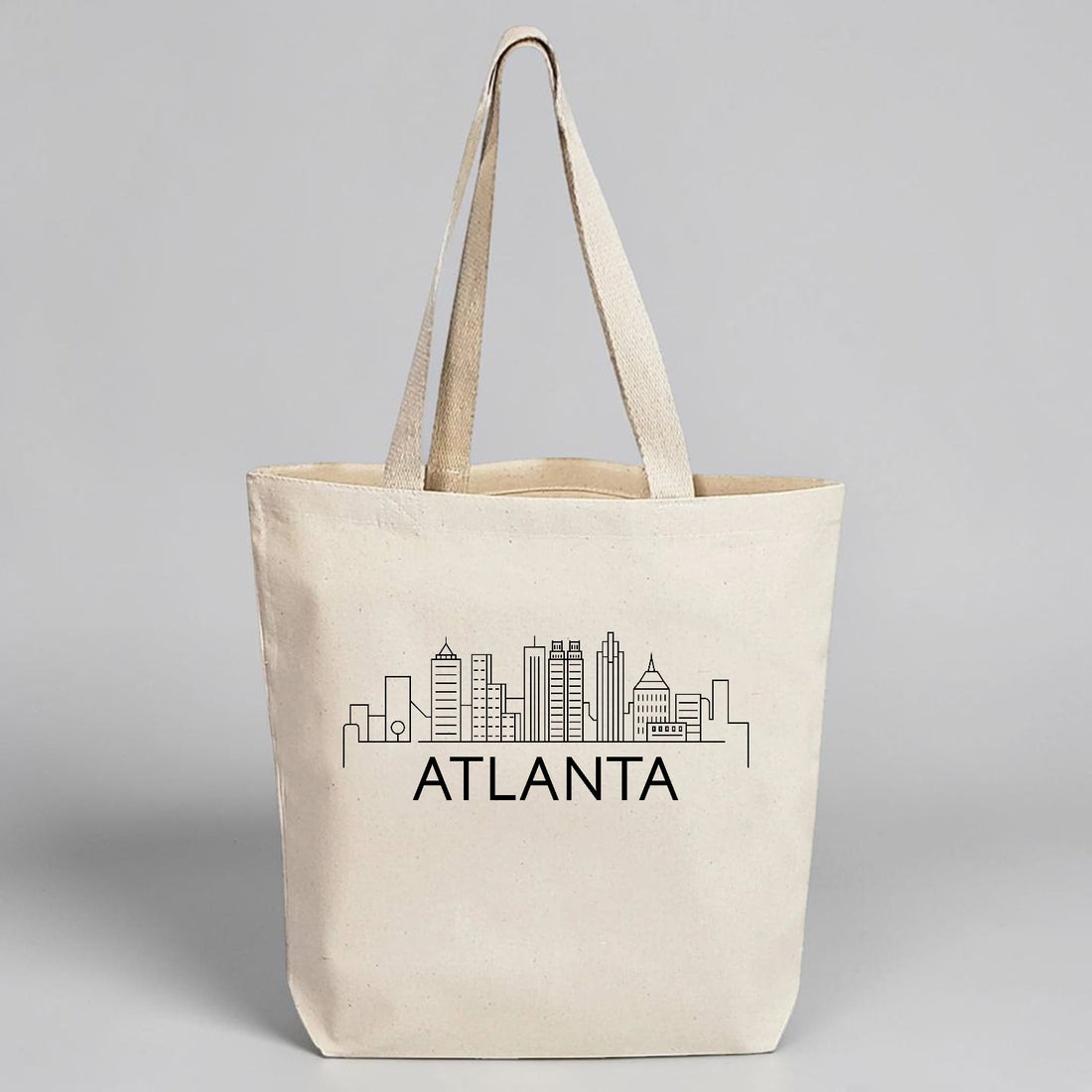 Natural Canvas tote bag with &
