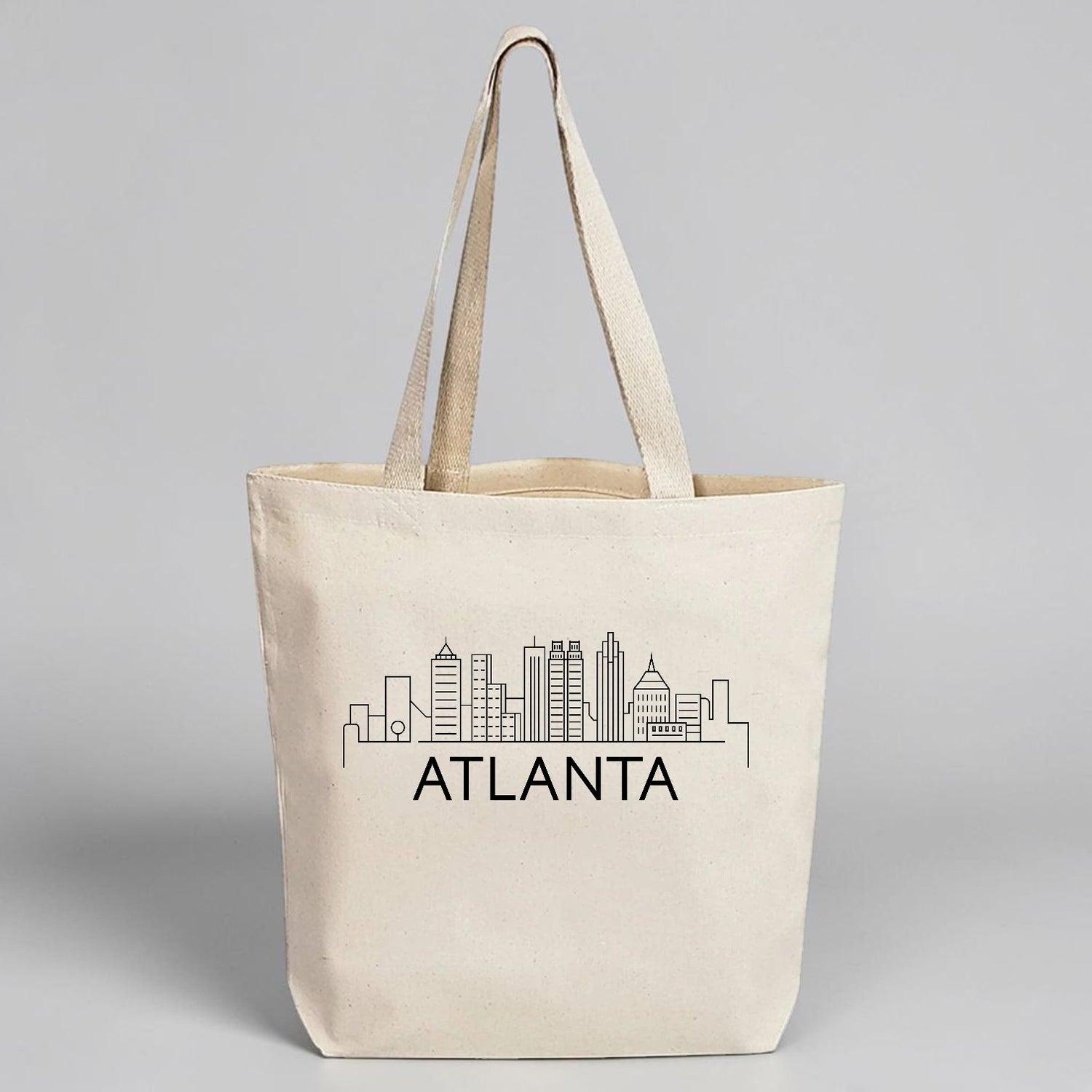 Natural Canvas tote bag with &