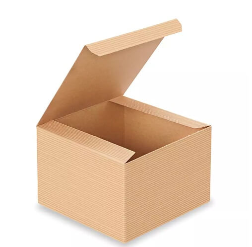 Open cardboard box on a white background