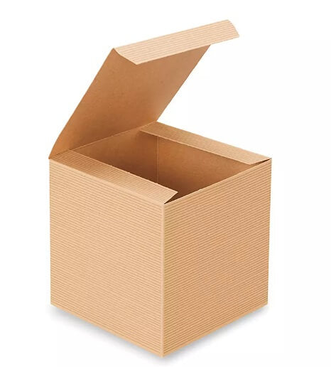 Open cardboard box on a white background