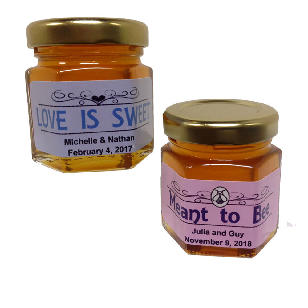 Personalized Georgia Honey Wedding Favors with two label options