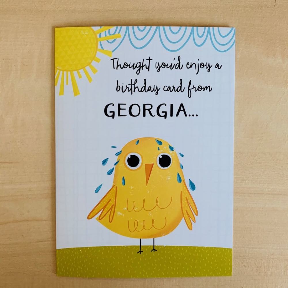 Hot Chick Birthday Card with thought you&