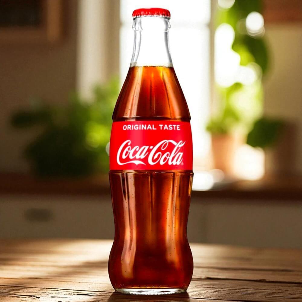 Glass 8 ounce Classic Coca Cola Contour Bottle