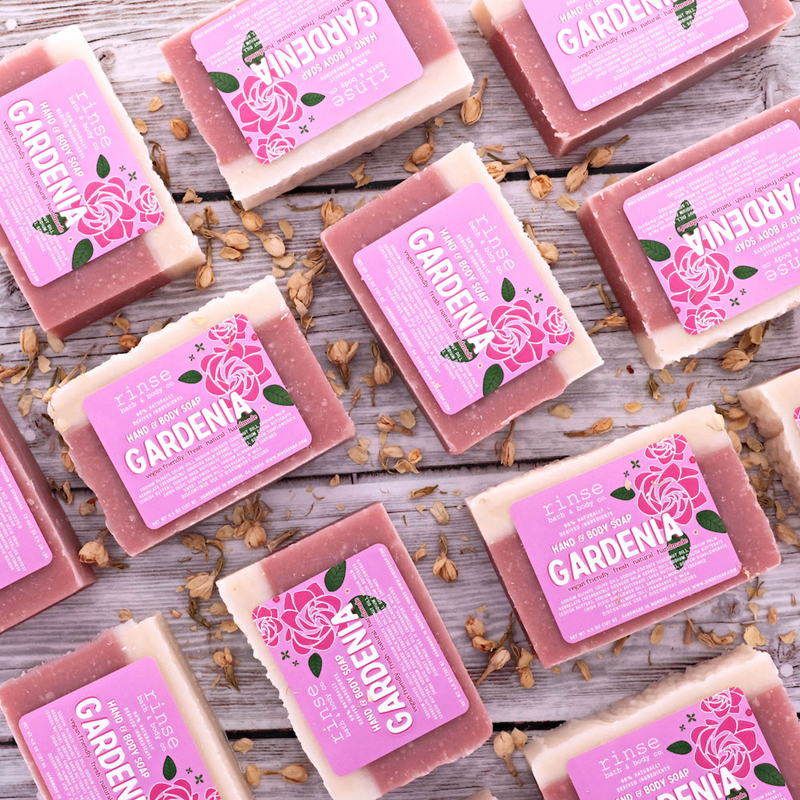 Multiple bars of soap with &