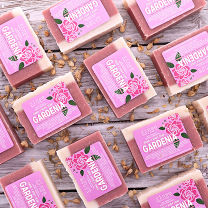 Multiple bars of soap with &