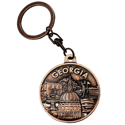 Bronze keychain with &