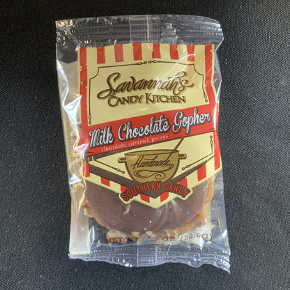 A packaged milk chocolate gopher turtle from Savannah&