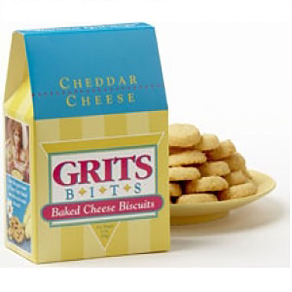 3 ounce container of Grits Bits cheddar cheese biscuits 