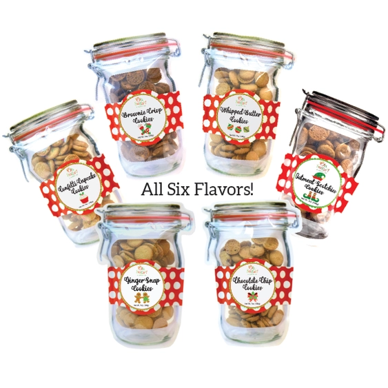 Christmas Cookies Mason Jar Pouches