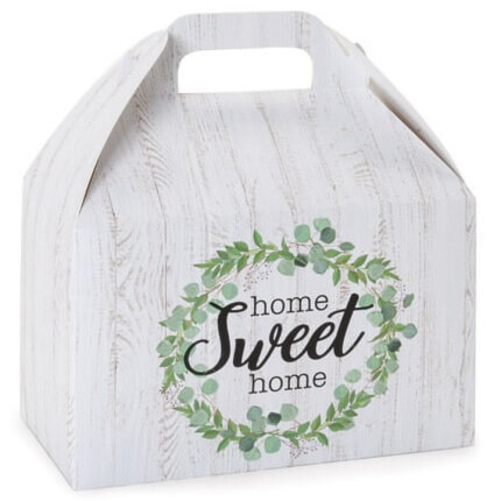 Home sweet home gable box with whitewashed look of wood
