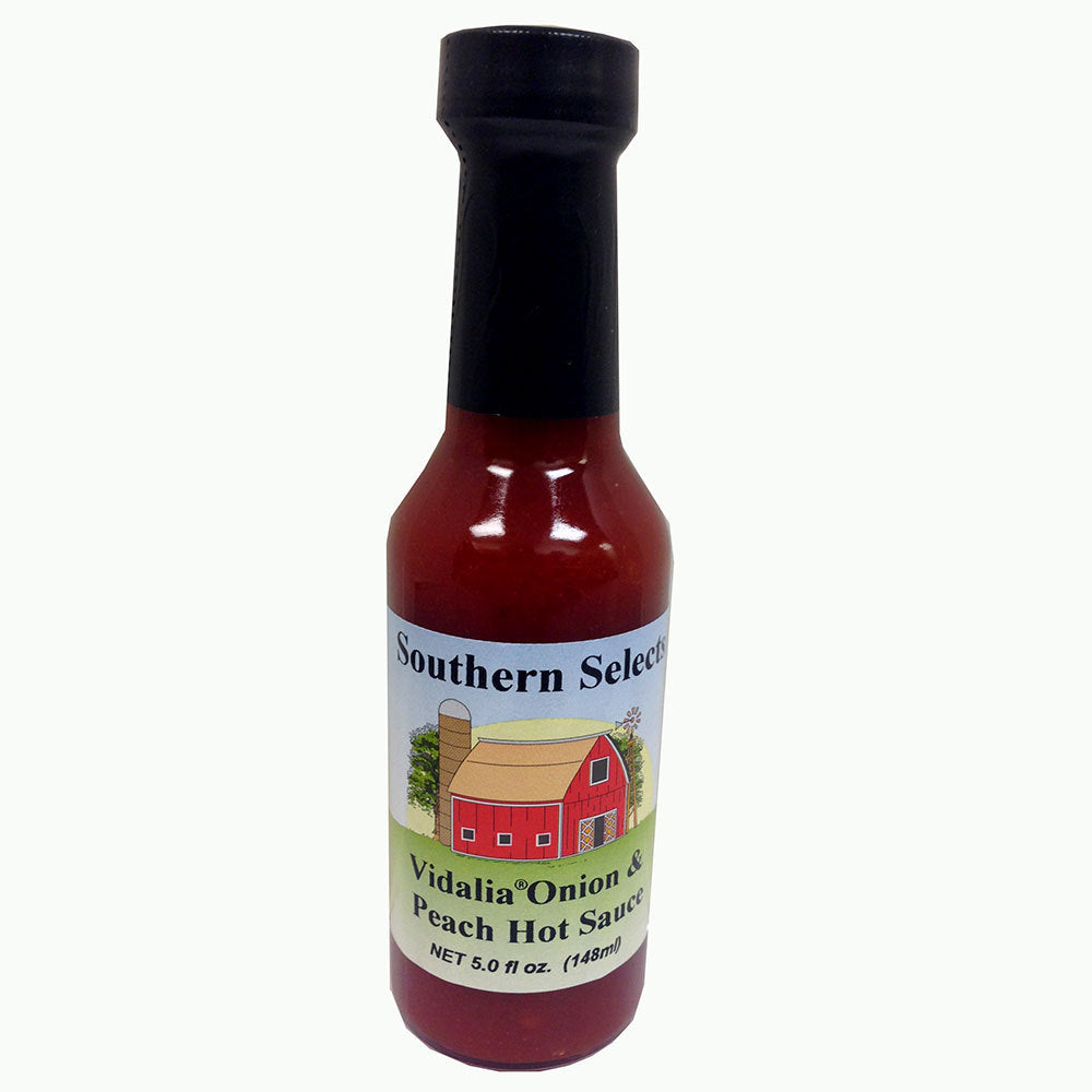5 ounce container of Georgia Vidalia onion &amp; peach hot sauce 