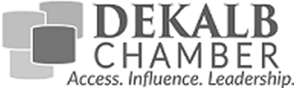 Logo of Dekalb Chamber with text 'Access. Influence. Leadership.'