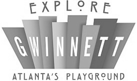 Logo for Explore Gwinnett with geometric design elements.