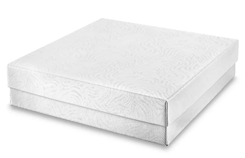 White square jewelry box on a white background