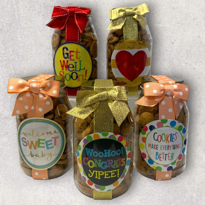 Group of five cookie jars of Nam&