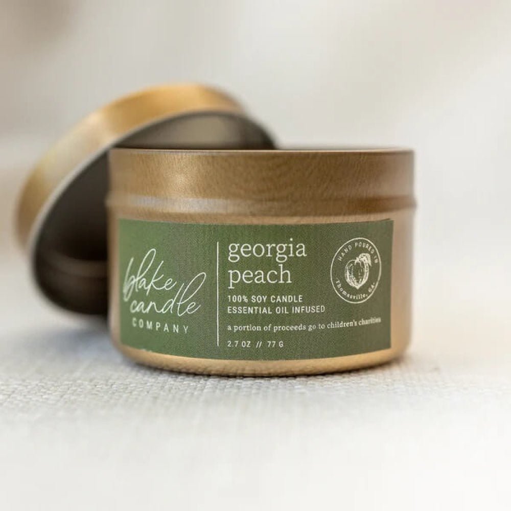 Georgia Peach Travel Tin Soy Candle
