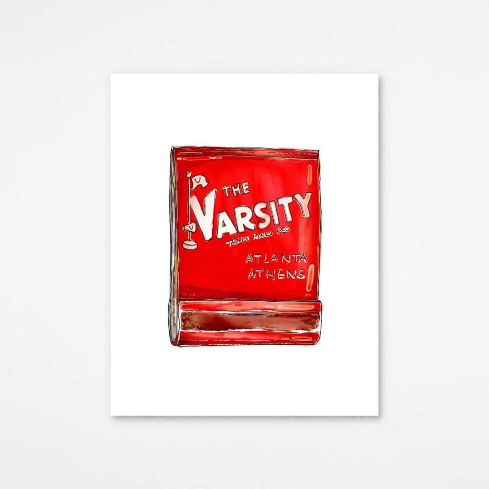 Matchbook print showcasing the iconic Varsity restaurant