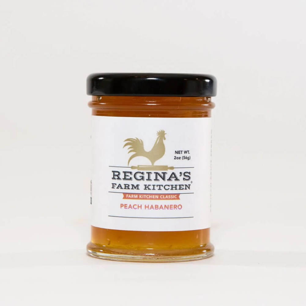 2 ounce jar of peach habanero artisan fruit spread jam from Georgia