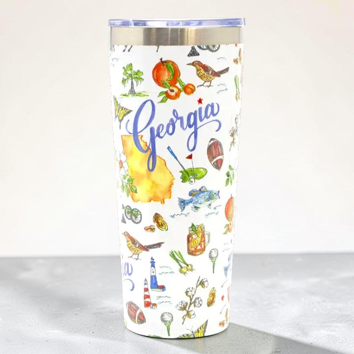 Whimsical Georgia Stainless Steel Tumbler